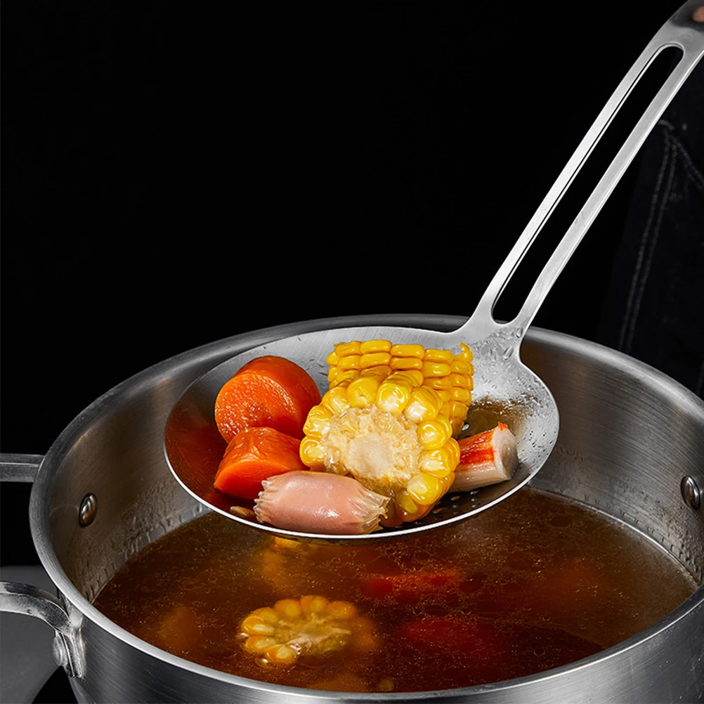 

Multipurpose Filter Spoon 304 Stainless Steel Oil Colander Portable Hot-Pot Strainer Spoon Food Grade Kitchen Utensil