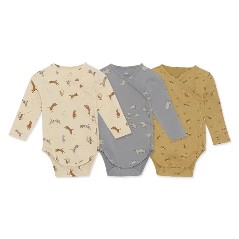 New Baby Long-sleeve Jumpsuit Newborn Infant Kids Baby Boys Autumn Causal Rompers Long Sleeve Print Soft Jumpsuits Outfit 0-24M