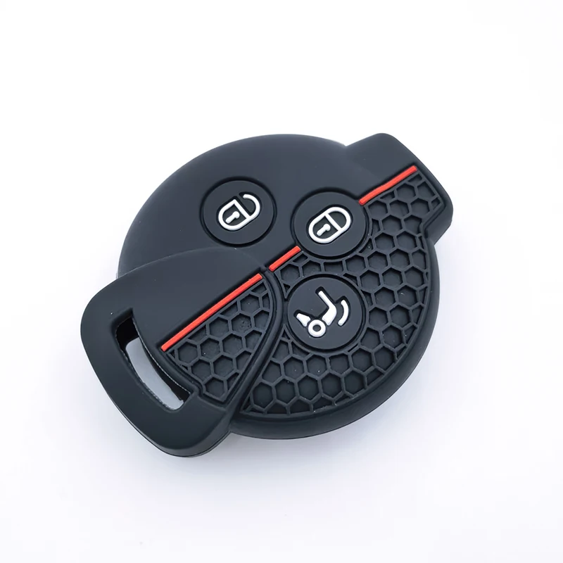 3 Tasten Auto Silikon Fernbedienung Schlüssel Fall Fob Shell für Smart Fortwo City Coupe Cabrio Crossblade Roadster K Forfour 2007-2015