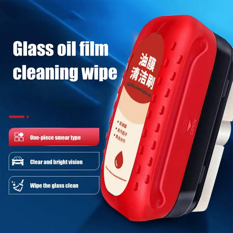 

Car Glass Cleaner With Sponge Film Removal Flexible Car Glass Cleaner 120ml Oil Film Cleaner Long-Lasting For Dust Tree Resin