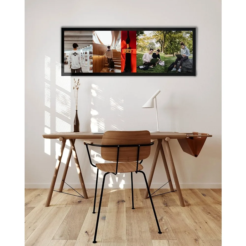 Picture Frames & Albums 24x48 Black Modern Poster Frame, 1.25 Inch Wide and 1 Inch Deep Border, Acrylic Front