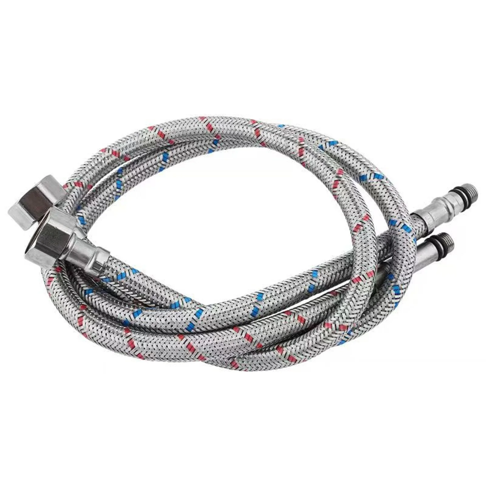 2pcs Water Supply Line Stainless Steel Braided for Bathroom Kitchen Faucet Hose Connector 1/2