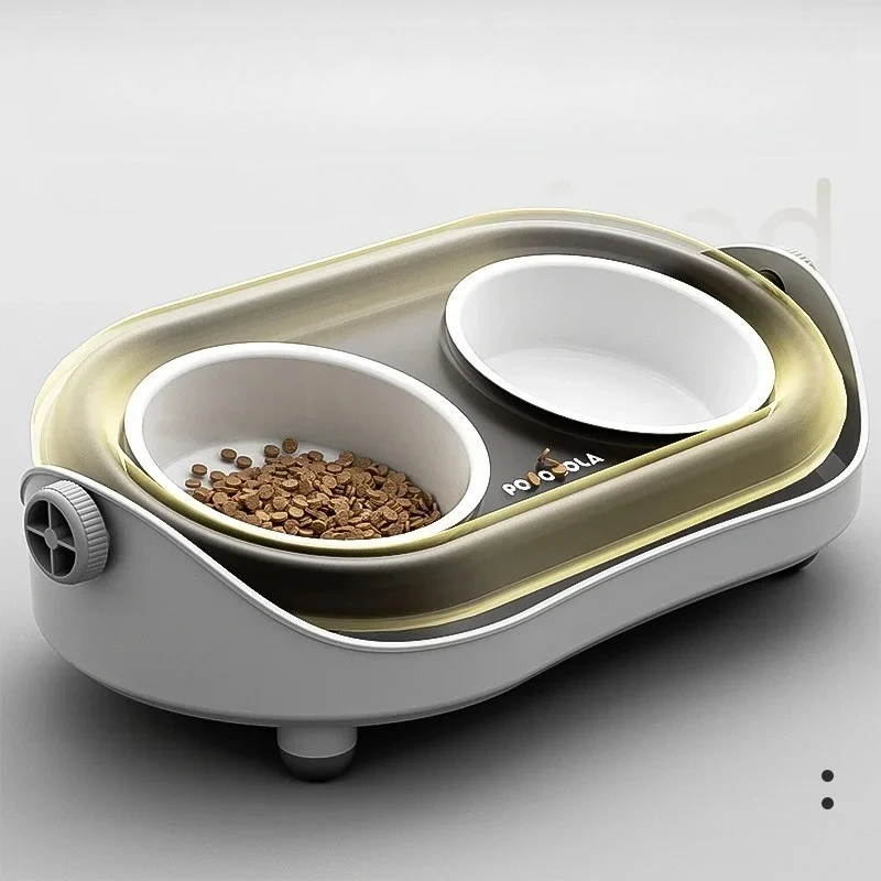 

Cat Bowl Cervical Spine Protection Stable Without Spilling Food Cat Food Bowl Bevel Double Bowl Ceramic Cat Products