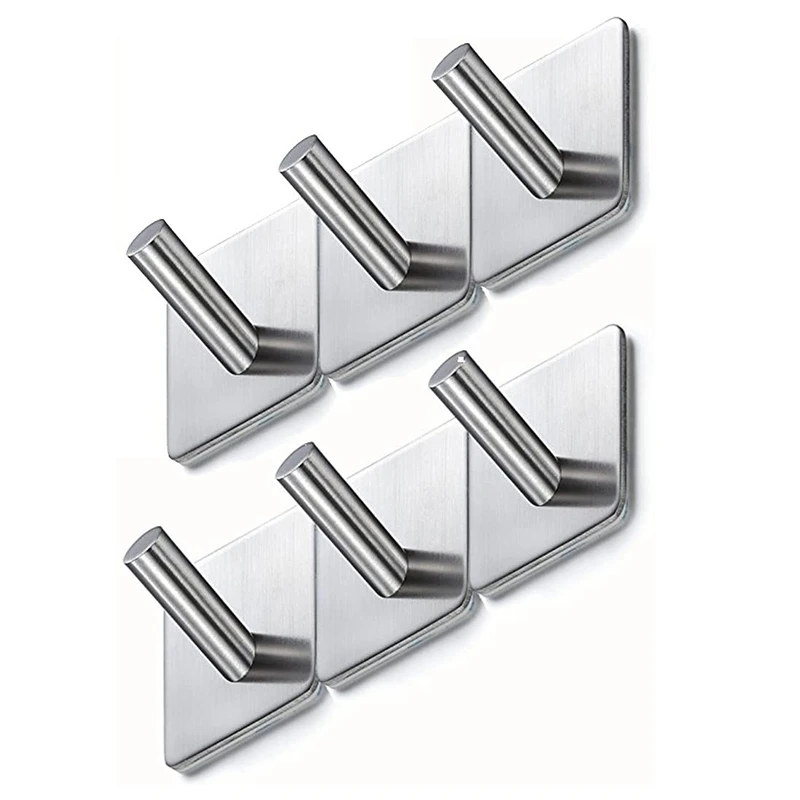 

Adhesive Hooks,Sticky Hooks,Stainless Coat Hooks Heavy Duty Door Hooks,Towel Hooks For Rooms,Kitchen, Rust Proof