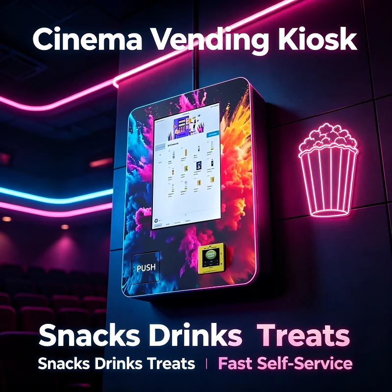 Age Verification Wall Mounted Vending Machine with Smart Chip, 32 Inch Touch Screen Vendor for Public Area