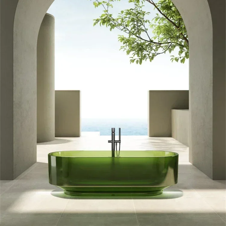 

Excellent Best Seller First Hot Sales Hot-selling Contemporary Bathtub ABS Freestanding Transparent Resin High-end Bathtub