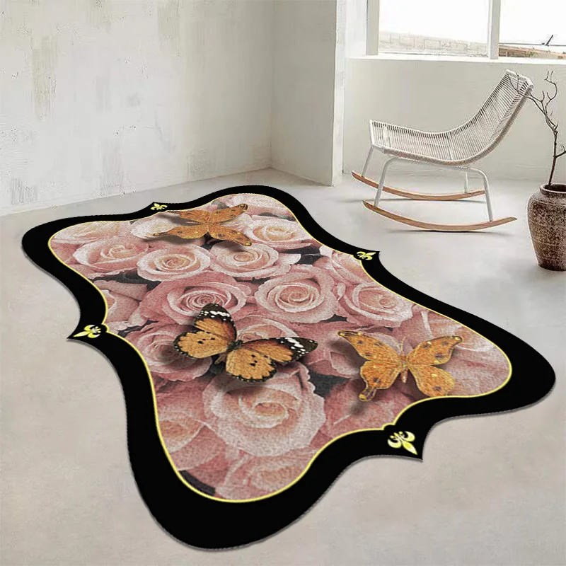 Nordic Carpet for Living Room Irregular Large Carpet Children Bedroom Rug Thickened Fluffy Plush Sofa Lounge Rug Art Floor Mats