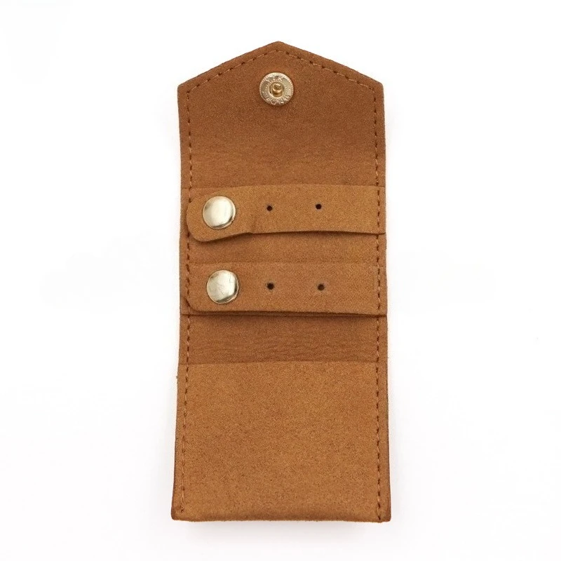 Spot Microfiber Leather Soft Portable Fashionable Small Jewelry RollBag Earrings Rings Earrings Necklaces Small Item Storage Bag