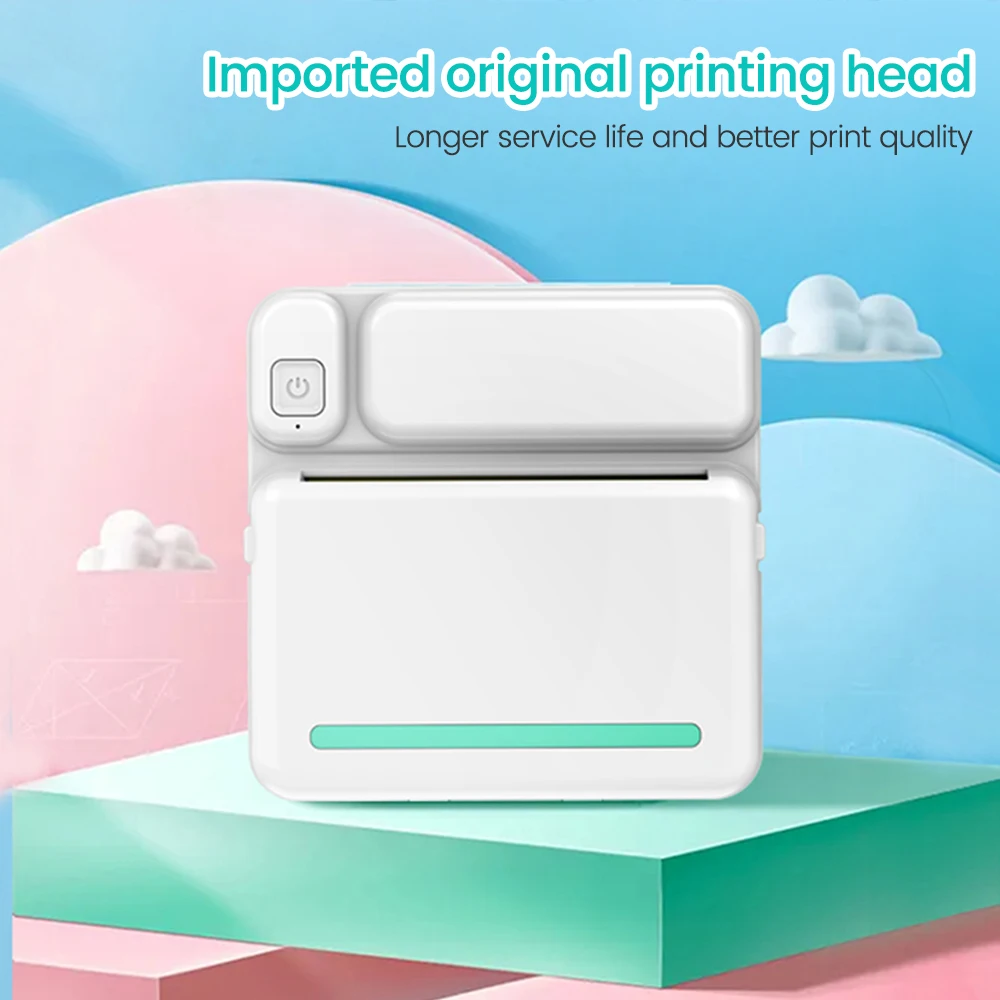 Draagbare Mini Printer Thermische Sticker Label Printer Inkless Hd Print Pocket Printers Bluetooth Miniprint Foto Impresora Termica
