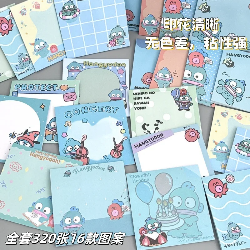 Sanrio Series HANGYODON Creative High Quality Sticky Notes To Paste Student Stationery Supplies Cute Cartoon Gifts