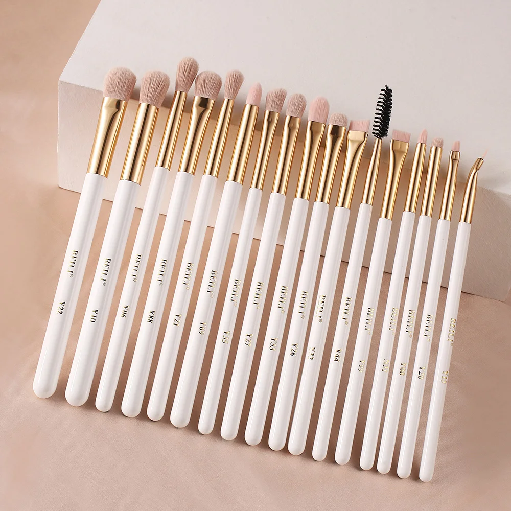 BEILI 30pcs full set of makeup brushes foundation loose powder eye shadow blush platinum synthetic full set of makeup brushes