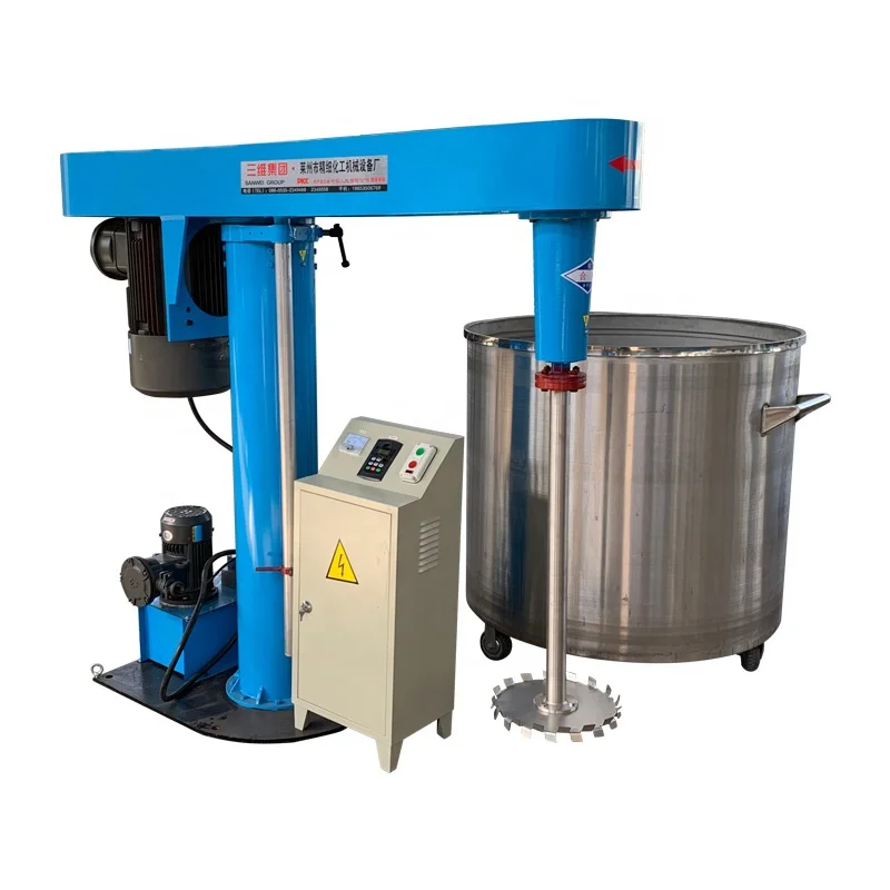 1000kg Batch Industrial Mixer Hydraulic Lifting High Speed Disperser Paint Mixing Machine