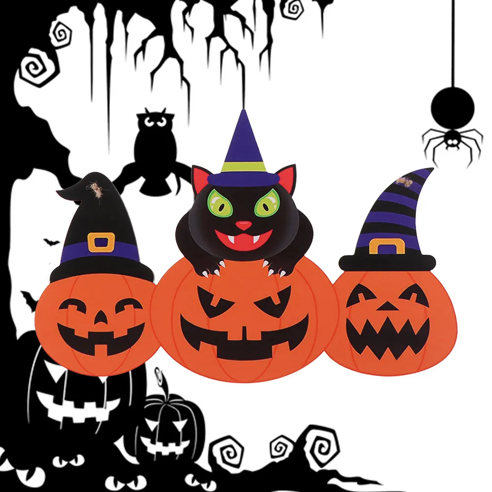 

Retro Style Halloween Welcome Sign Wooden Lightweight Halloween Door Hanger Pumpkin Shape Weatherproof Wooden Pumpkin Signs