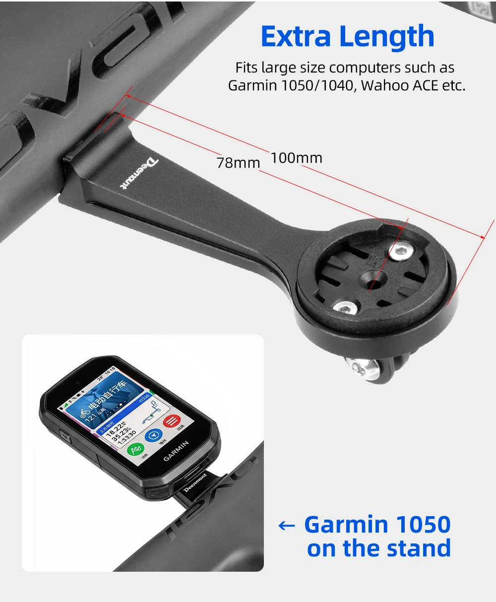 Deemount Extended Stem Holder für Specialized Roval Rapide Cockpit, passend für Garmin 1050 Wahoo ACE Magene GoPro Mount Bracket Holder – Detail 9