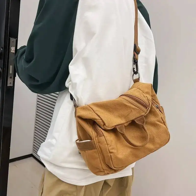 Y2k Students Grunge Simple Solid Backpack Preppy Vintage Fashion Casual Schoolbags All Match Trendy Streetwear Backpacks Korean