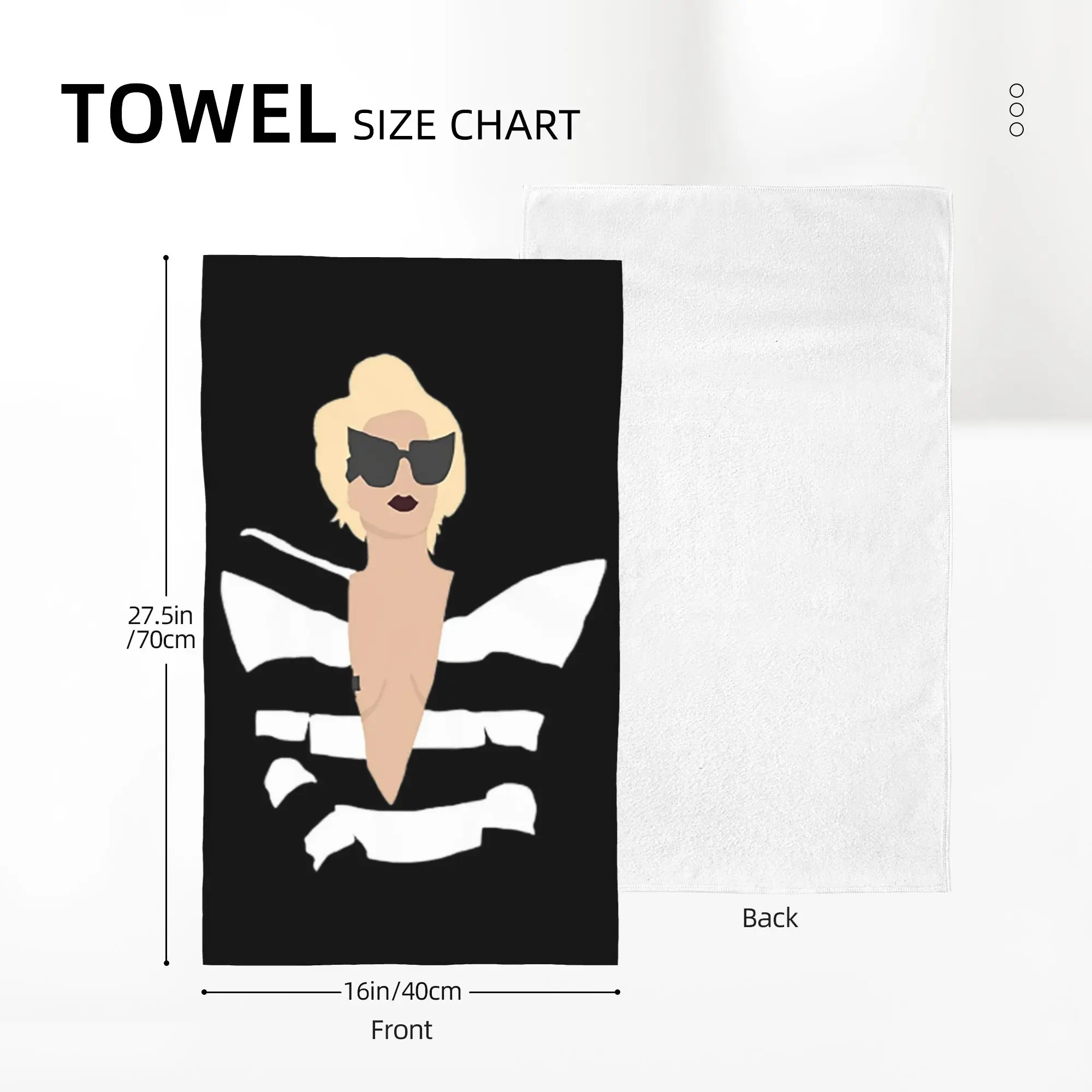 Custom Lady Gaga Telephone Soft Face Towel Quick Dry Pool Bath Cotton Towels Breathable