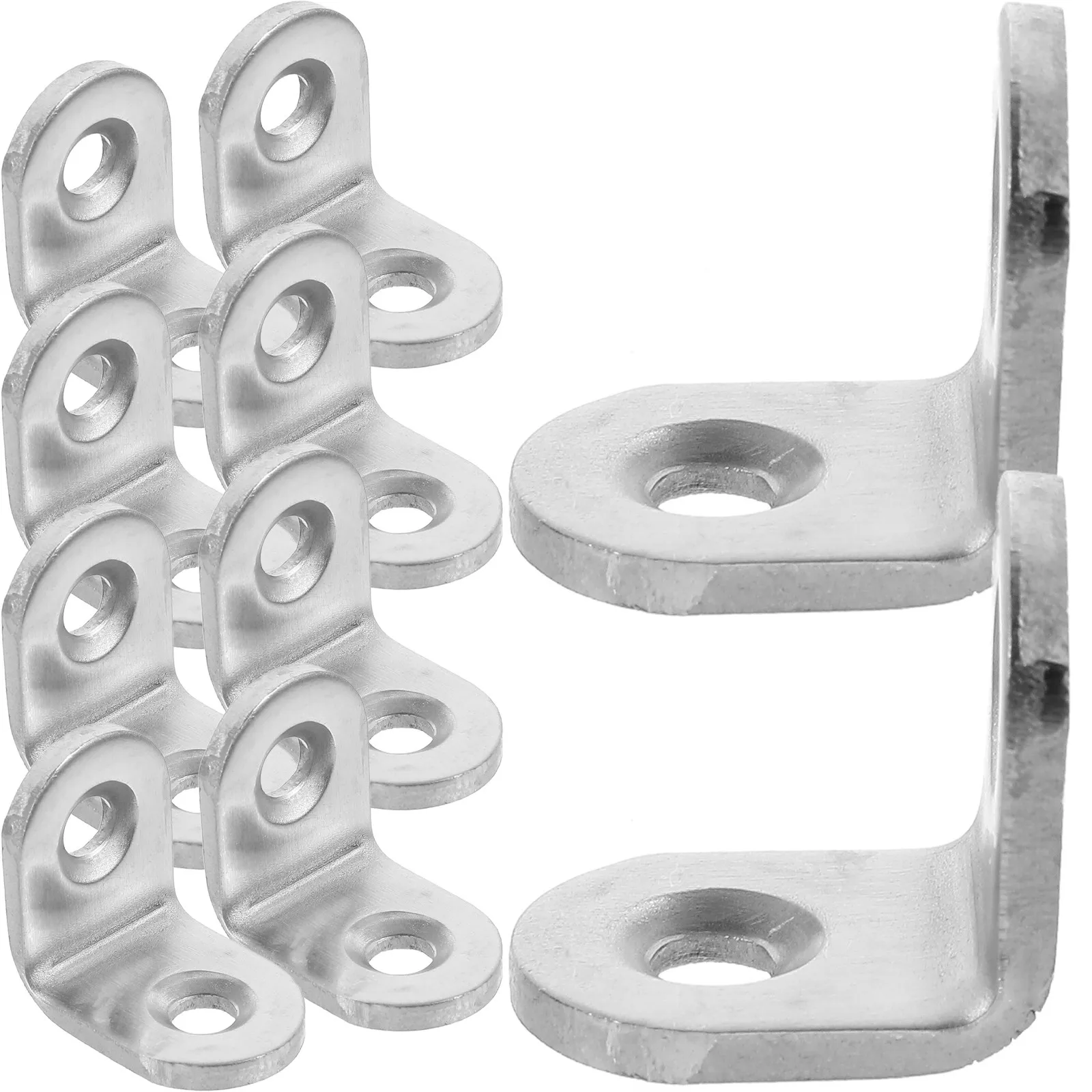 10Pcs Premium L-Shape Shelf Bracket Thick Corner Brace Heavy Duty Metal Bracket for Kitchen Cabinets Closets Washroom Storage