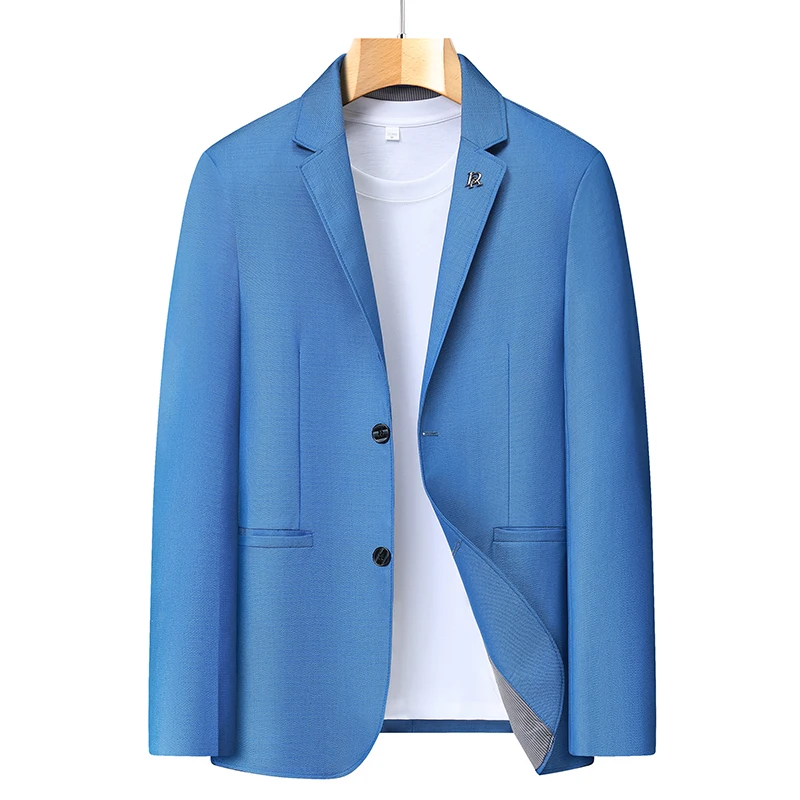 

Весенне-осенний высококачественный мужской пиджак для мужчин среднего возраста и молодежи, деловой модный приталенный костюмный топ для повседневной носки дома и на работе