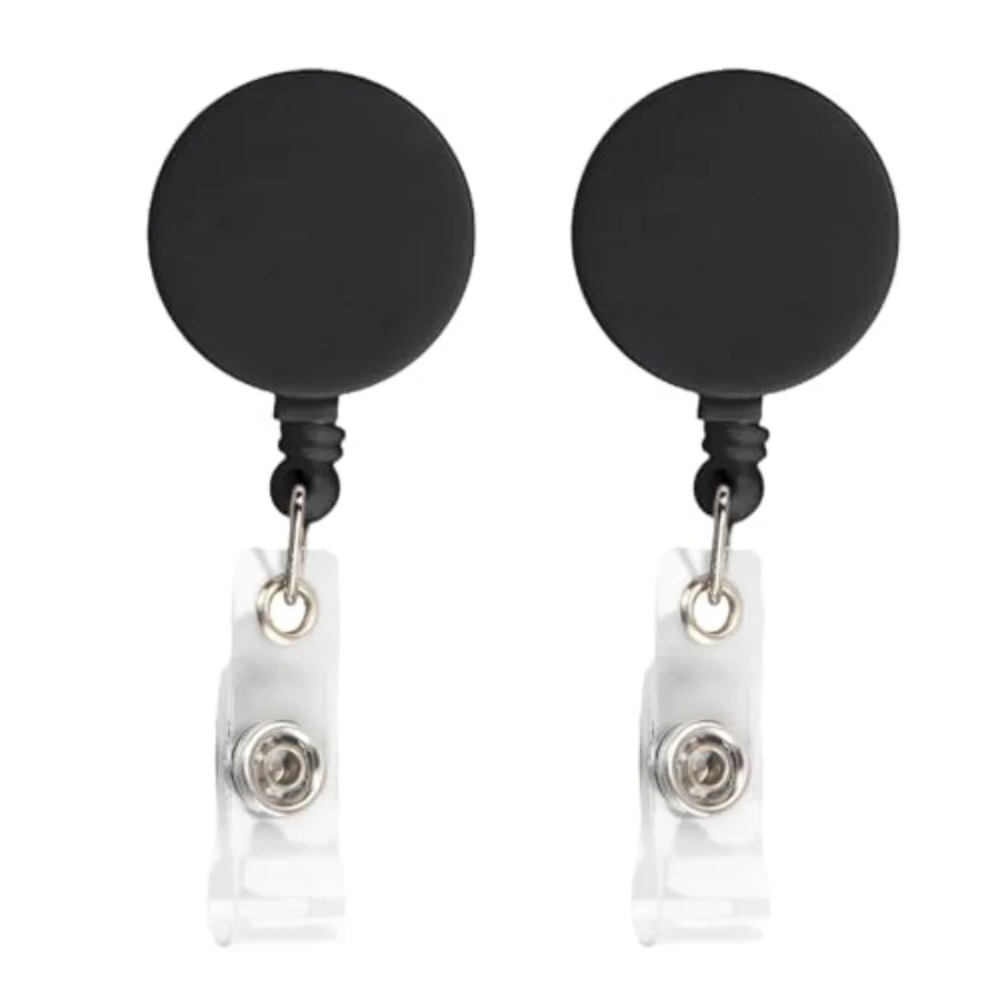 

2 Pack Convenient and Stylish Retractable Badge Holder - Perfect for Keys and ID Badges Keychain s ID Holder Clips and More Ilu