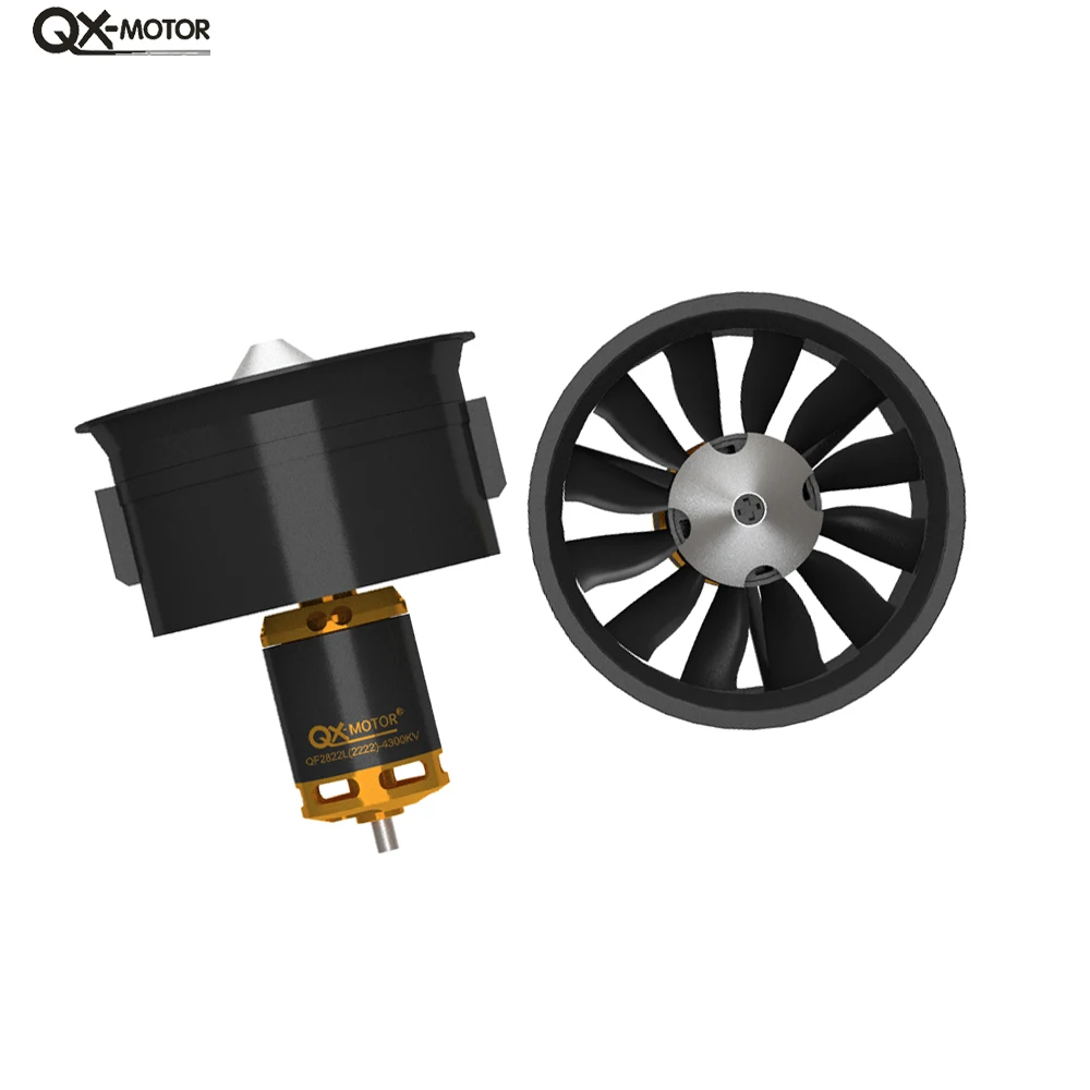 Ventilador de 12 lâminas QX-Motor 64mm com motor sem escova 2200/2400/3500/3800/4300kv adequado para veículos aéreos não tripulados