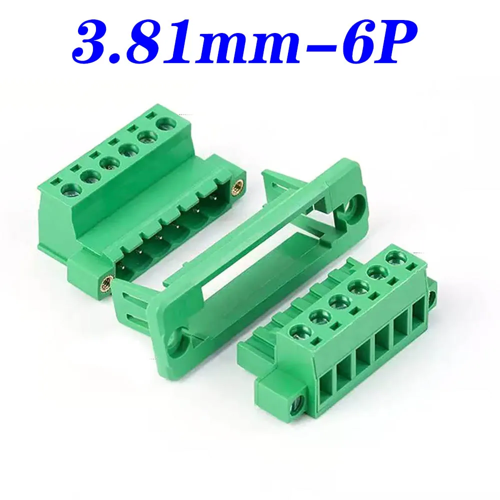 10 sets door de muur paneel Vaste 15EDGWC-3,81 mm lasvrije dockingkabel Groene terminal met 15EDGWC flensinzettype