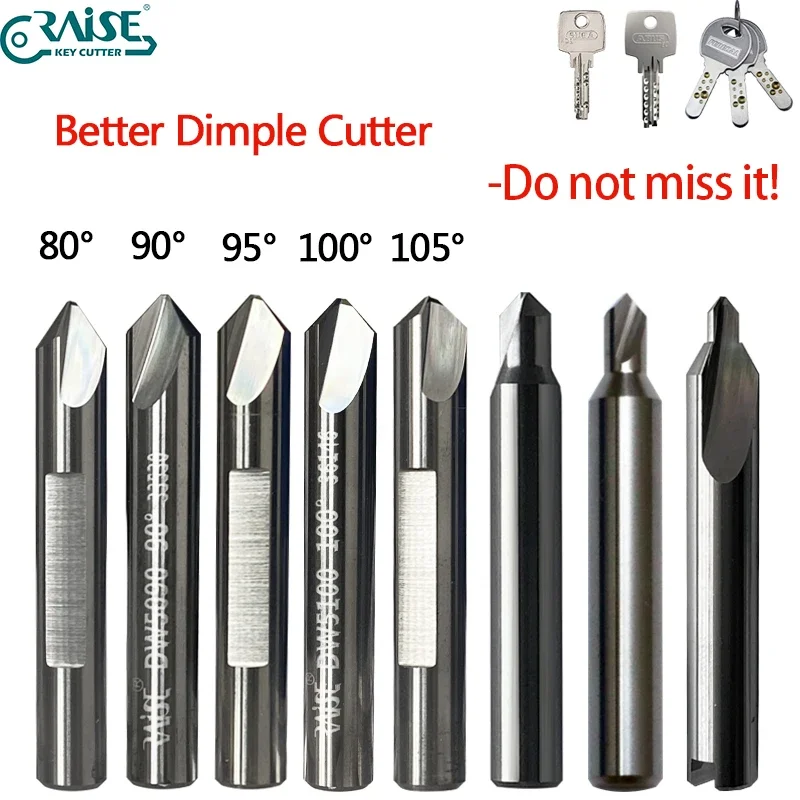 Key Machine Dimple Cutter 90° 95° 100° 105° F1W F20W F6W  Compatible With SILCA Keyline JMA Locksmith Tools