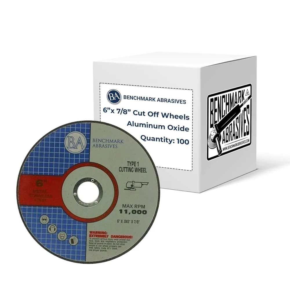 

Cut Off Wheels - Aluminum Oxide Self Sharpening for Metal and Steel - 0.045" Thick 7/8" Arbor - Angle Grinder Cutting Disc