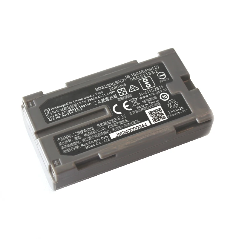 

Аккумулятор BDC71, совместимый с тахеометрами Toqcon GM-52, RC-5 SET/NET 210/510/610, DL-502/503 - новый и высококачественный.