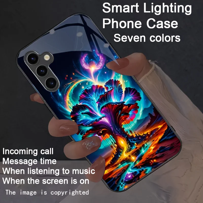 Coque Lumineuse LED Flash Shine Tree pour Xiaomi Poco F7 F8 Pro Poco X7 X6 X5 M6 Pro M7 15T et Redmi Note 15 14 13 12 Pro 5G