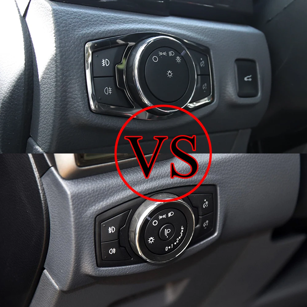 For Ford Focus 3 Kuga Escape 2012 2013-2018 Fog Head Light Headlight Lamp Switch Button Panel Stainless Cover Trim Accessories