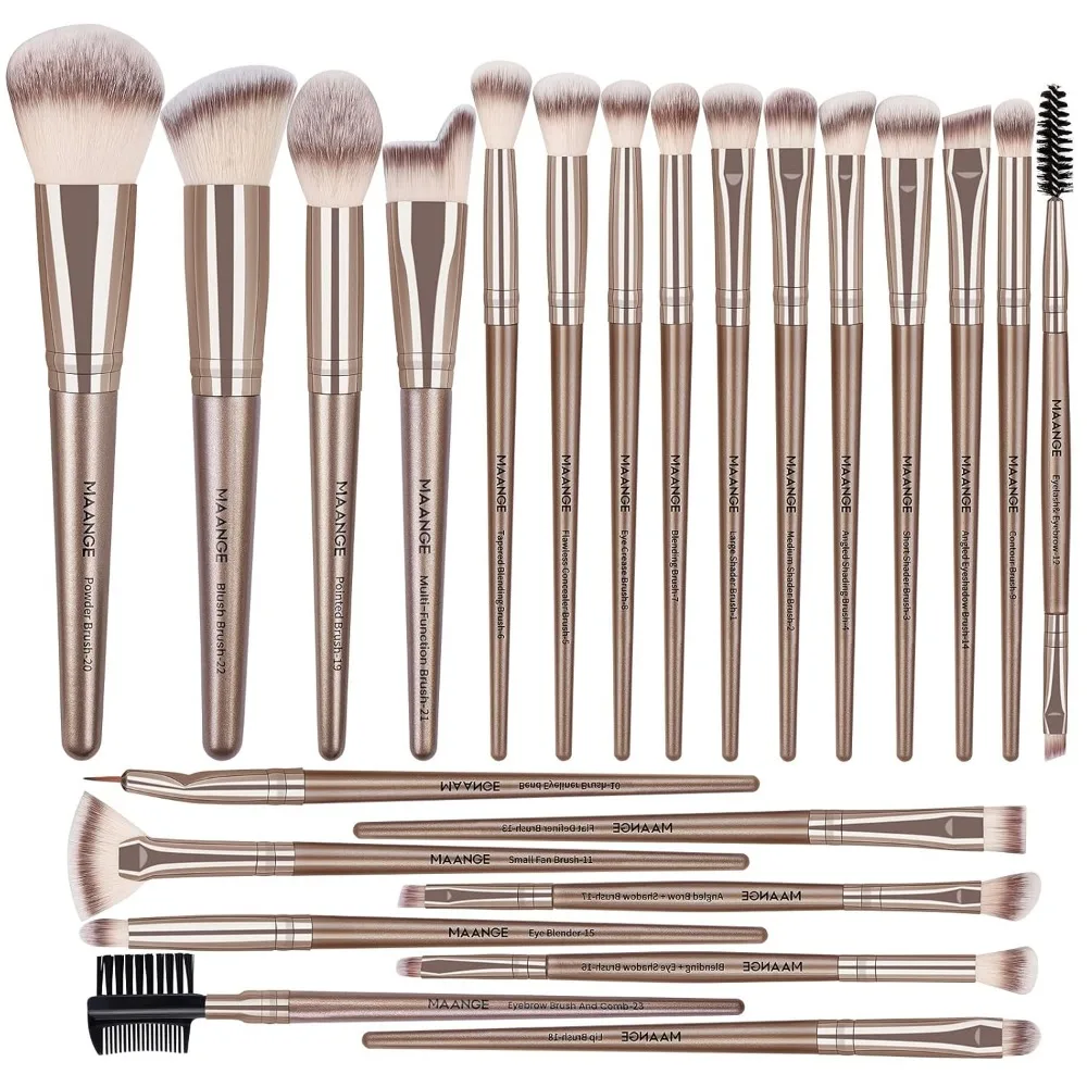 

Makeup Brush Set 23 Pcs Makeup Brushes Premium Synthetic Make up brushes Professional Face Powder Blush Pointed Eyeshadow Blend