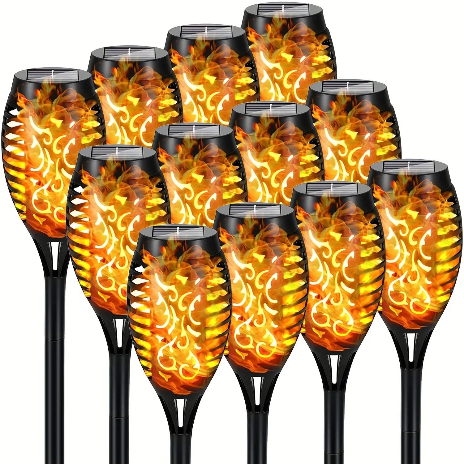 12LED Solar Flame Light Outdoor,Waterproof 12LEDs Torches Landscape Lamp for Outdoor Courtyard Garden Yard,Halloween Decorations image 3