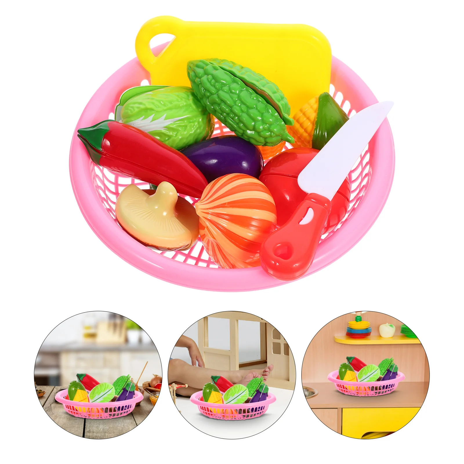 ชุดของเล่นจำลองการหั่นผักสำหรับเด็ก ชุดครัวจำลอง ของเล่นเสริมพัฒนาการเด็ก ของขวัญสำหรับงานวันเกิดเด็ก