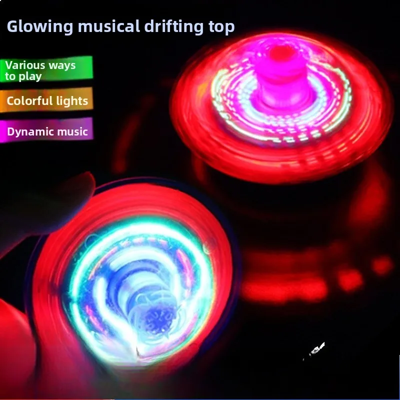 UFO Flashing Music Gyro Electric Drift Auto Spin Flying Spinning Top Toy