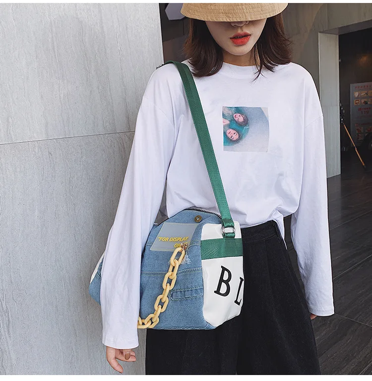 Fashion Denim Women Shoulder Bags Large Capacity Travel Bag Designer Women Bags Luxury Blue Jeans Crossbody Bag Female Big Purse