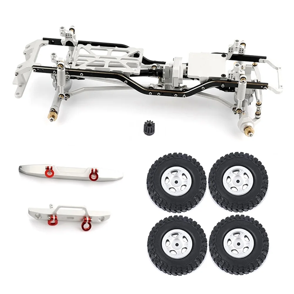 

Metal Assembled Frame Chassis Kit for Axial SCX24 AXI00005 Jeep Gladiator 1/24 RC Crawler Car Upgrade Parts,Silver