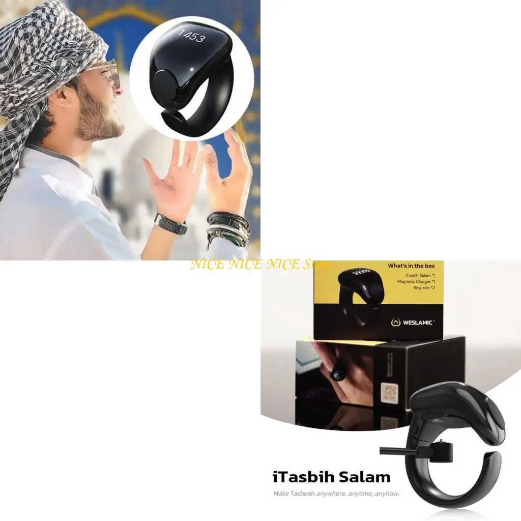 

Интеллектуальная Zikr Tasbeeh Counter Electronic Cring Cring, 9999, водостойкость для мусульманских преданных молитвы