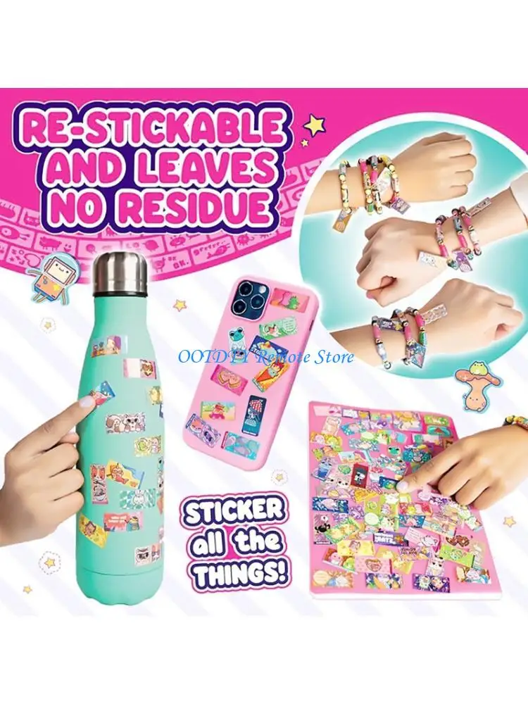 Creative DIY Sticker Beads Hand Craft Set For Kids Enhances Motor Skills With Language Learning Fun 70 or 140Pieces