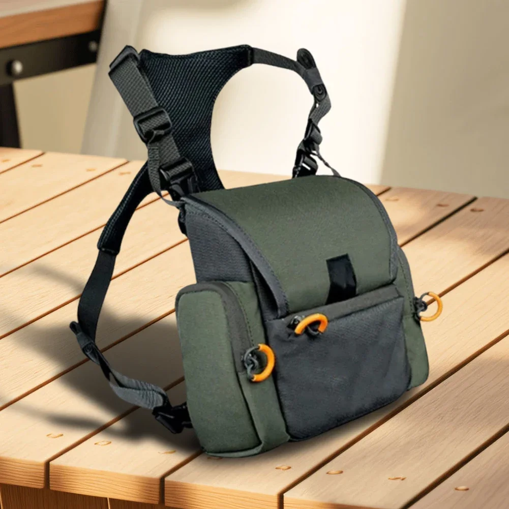 Outdoor Rangefinder Binocular Harness Chest Pack Waterproof Pouch Adjustable Large Capacity Carrying Case for Hunting Hiking