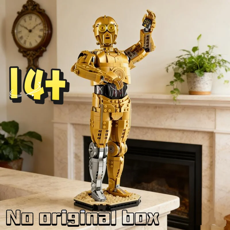 

В наличии 1138 деталей: Робот C-3PO из фильма, модель 75398, конструктор Star Battle, сборные блоки-пазлы для детей и взрослых, подарки на Рождество и День рождения