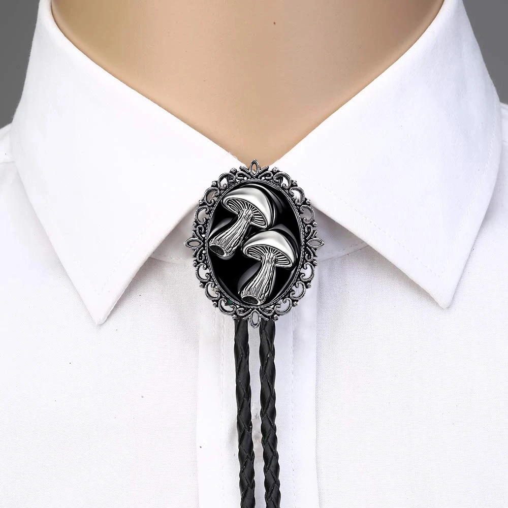 

Mushroom drops glue fashion Bolo Tie