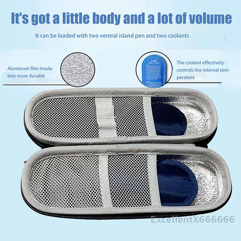 

1PC Waterproof EVA Insulin Cooling Bag with Thermal Insulation Gel Pen Holder Diabetic Travel Medicine Carrier Bag