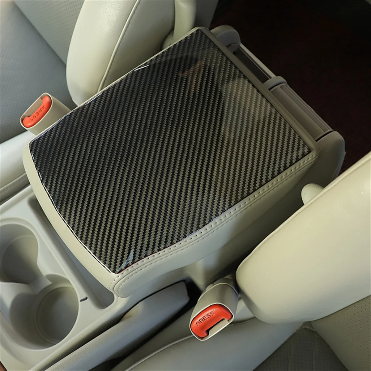 صندوق مسند ذراع وحدة التحكم المركزية لقائد جيب ، ألياف كربون ، غطاء لوحة سيارة ، ملصق تشذيب ، إكسسوارات ،-way way