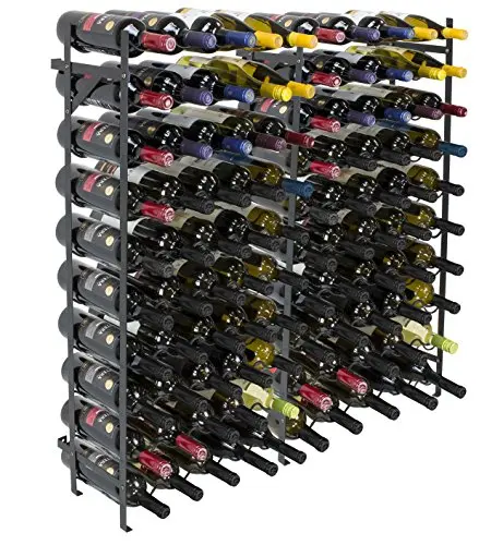 Freestanding Floor Wine Rack, Home Bar & Cellar Storage (100 Bottle)