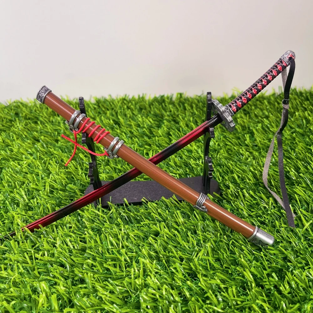 10inch Sekiro Wolf Katana Sekiro Metal Small Original Samurai Sabre Mini Anime Ninja Knife Real Size Japanese Katana Sword Toy