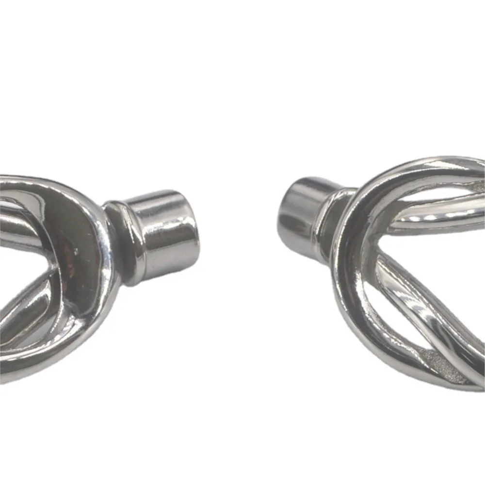 1 Buah 5Mm/6Mm Lubang Baja Tahan Karat Konektor Gelang Gesper Magnetik Kait Gesper untuk Tali Kulit DIY Gelang Temuan Perhiasan