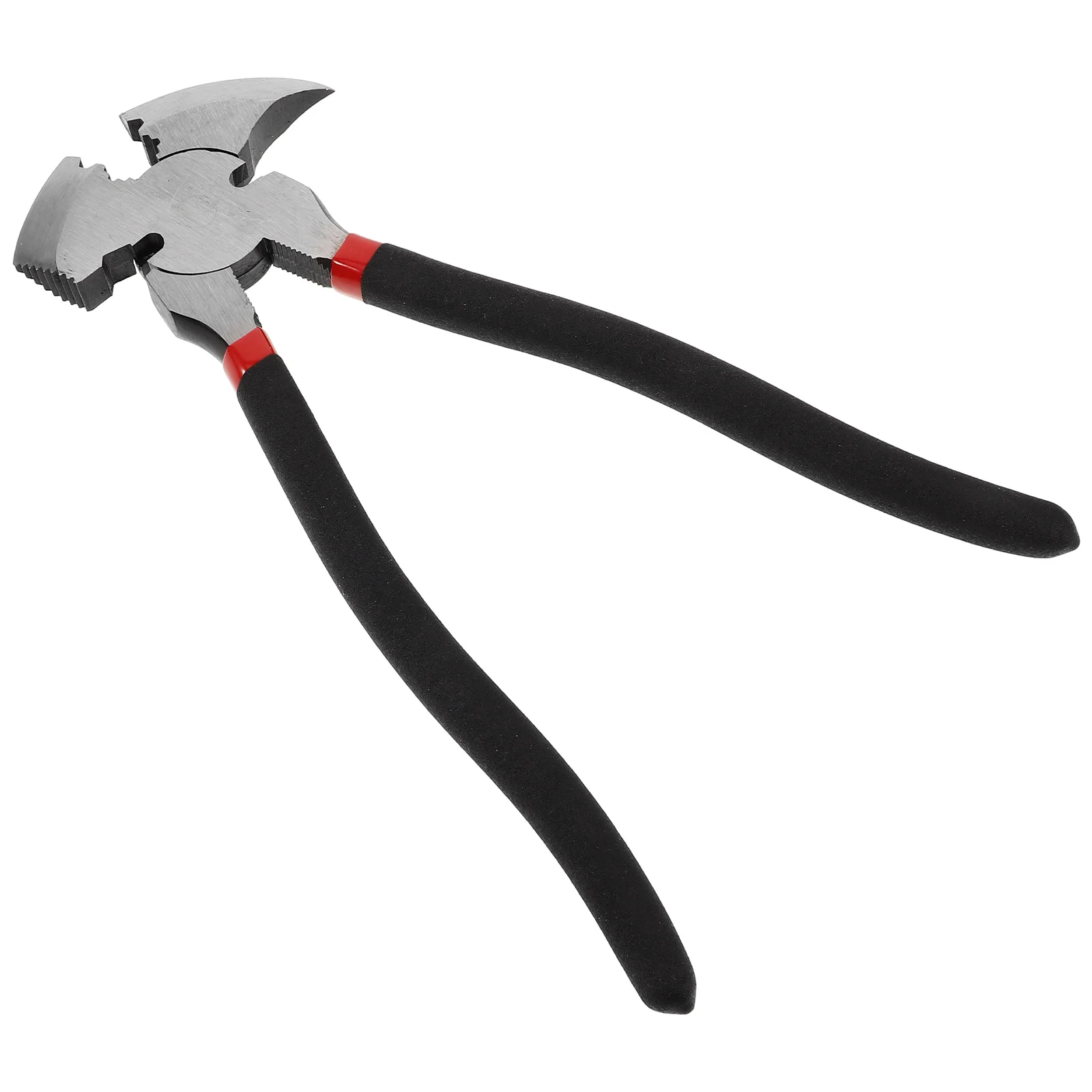 

Sheep Horn Nailing Pliers 10 Inch 27cm Red Black Heavy Duty Fence Tool Hammer Function Wire Cutters Nail Remover for Locks