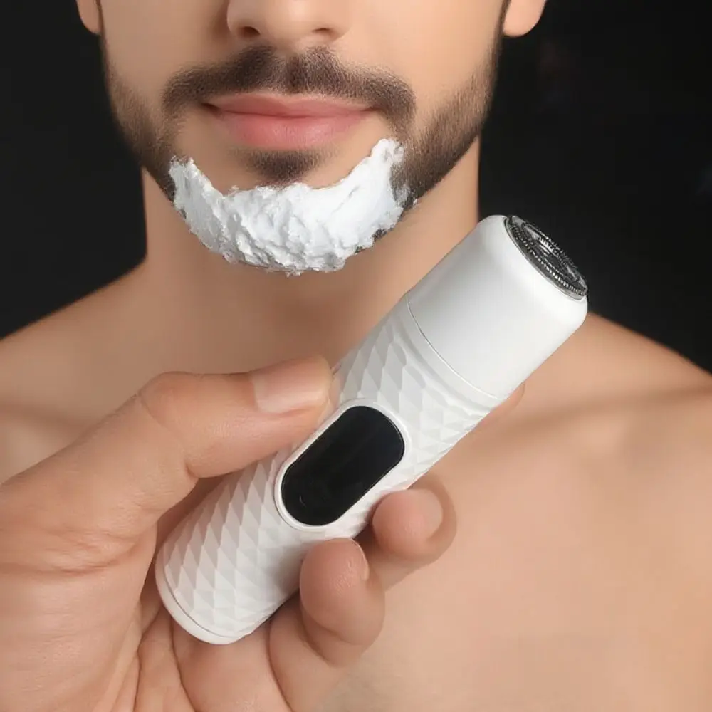 2 in 1 Electric Nose Hair Trimmer Digital Display with Replaceable Head Electric Shaver Rechargeable Fast Charging