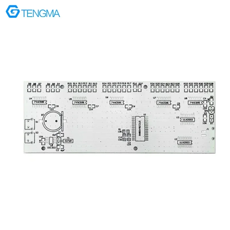 Chip LED Dot-Matrix Clock Kit With Temperature Display Optically Controlled Electronic Clock Making DIY Parts