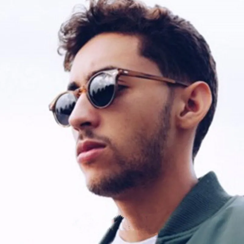 Retro Round Sunglasses Fashion Rice Nail Box Sunglasses For Men And Women Trend Joker Sunglasses image 4
